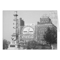 Statue on american city square B&W cards