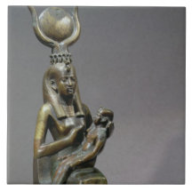Statuette of the goddess Isis and the child Horus Ceramic Tiles