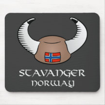 Stavanger Norway Viking Hat Mouse Pad