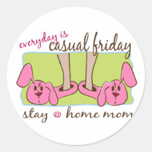 Stay at Home Mum Round Stickers