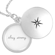 Stay Strong Necklace White