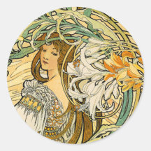 Stcker:  Mucha - Language of Flowers Stickers