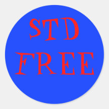 STDFREE ROUND STICKER