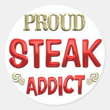 Steak Addict Stickers
