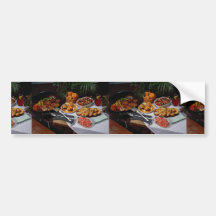 Steaks, burgers, chicken bumper stickers