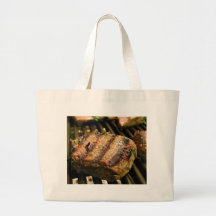 Steaks Food Dinner Grilling Canvas Bags