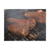 Steaks Grilling Barbecue Grills Meat Post Cards