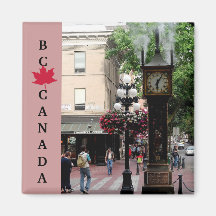 Steam Clock, Gastown, BC Canada Fridge Magnets