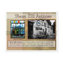 Steam Mill Antiques Postcard