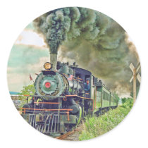 Steam Passenger Train Sticker