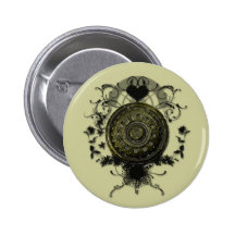 Steam punk Cog Design Pinback Button