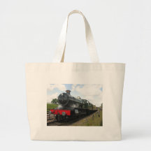 Steam train #1, Photo of a railway locomotive Canvas Bags