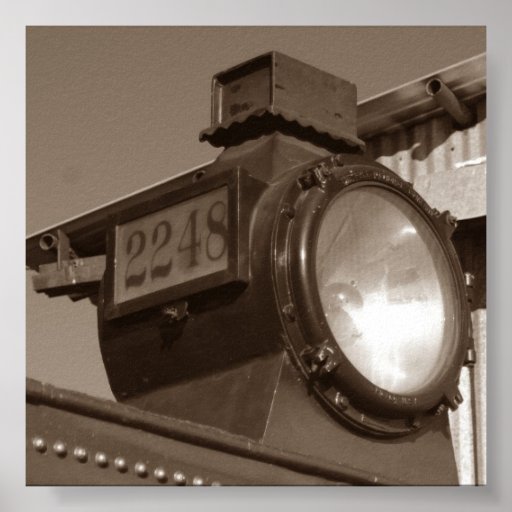 Steam Train Headlight Poster Zazzle