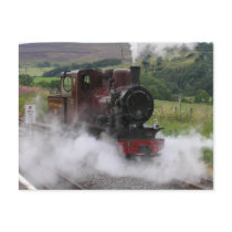 Steam train postcard