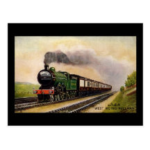Steam Train Postcard