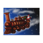 Steam Train Santa, postcard