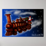 Steam Train Santa, print