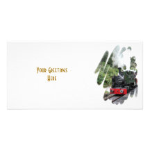 STEAM TRAINS UK CUSTOMIZED PHOTO CARD