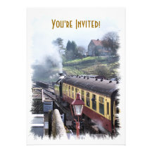 STEAM TRAINS UK PERSONALIZED INVITE