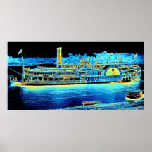 Steamboat 'Island Queen' 1906 Poster