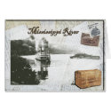 Steamboat travel on the Mississippi River cards