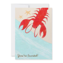 Steamed Lobsters Party Invitation
