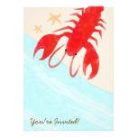 Steamed Lobsters Party Invitation invitations