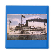 Steamer "Put-in-Bay", Detroit. Fridge Magnets