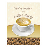 Steaming cappuccino coffee cup Party Invitation