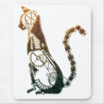 Steampunk cat mousepad