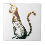 Steampunk cat tile
