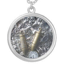 Steampunk charms custom necklace