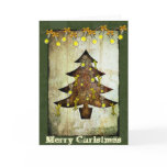 Steampunk Christmas Tree Holiday Card