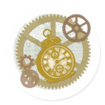 Steampunk Clock and Gears stickers