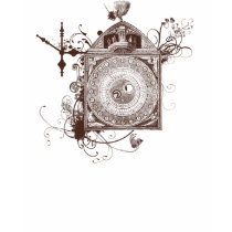 Steampunk Clock - Brown t-shirts