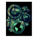 Steampunk Clock Post Cards