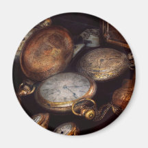 Steampunk - Clock - Time worn Fridge Magnets