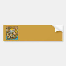 Steampunk Clocks and Time Bumper Sticker