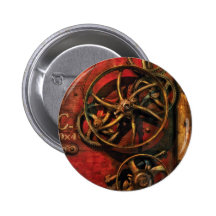 Steampunk - Clockwork Pinback Buttons