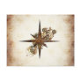 Steampunk Compass Star Postcard