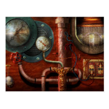 Steampunk - Controls Postcard