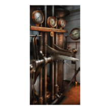 Steampunk - Controls - The Steamship control room Picture Card