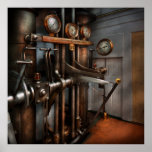 Steampunk - Controls - The Steamship control room Posters