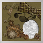 Steampunk Dad Digital Scrap Page Poster