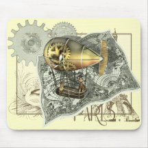 Steampunk Dirigible Air Tour Mousepad