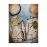 steampunk dolls card postcards