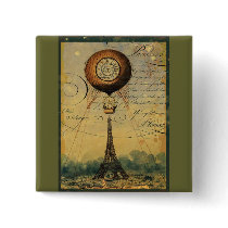 Steampunk Eiffel Tower & Hot Air Balloon