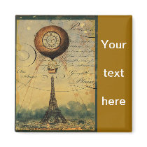 Steampunk Eiffel Tower & Hot Air Balloon