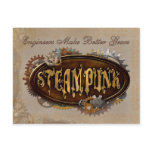Steampunk Engineers Gears Postcard