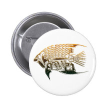 Steampunk fish Buttons